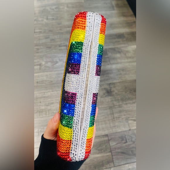 🌈Rainbow Rhinestone Clutch🌈